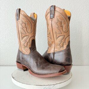 NEW Rod Patrick Mens Cowboy Boots 15AAA Brown Mocha Bison Leather Western RPM122